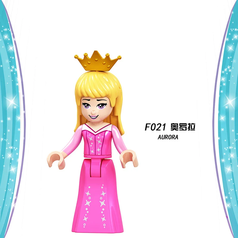 Сказочная принцесса город серия Золушка белый снег кукла Анна Playmobil Строительные блоки Друзья игрушки кирпичи для детей девочек - Цвет: F021