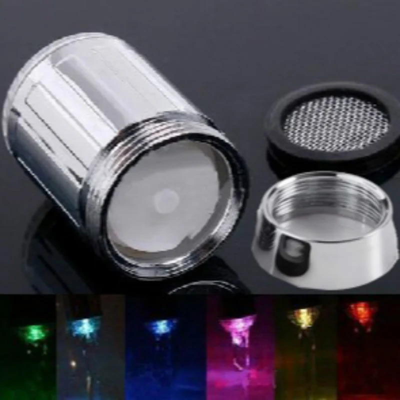 

1PC Kitchen Luminous RGB Glow Light-up LED Water Faucet Shower Tap Water Nozzle Head Light Bathroom Kitchen Faucets