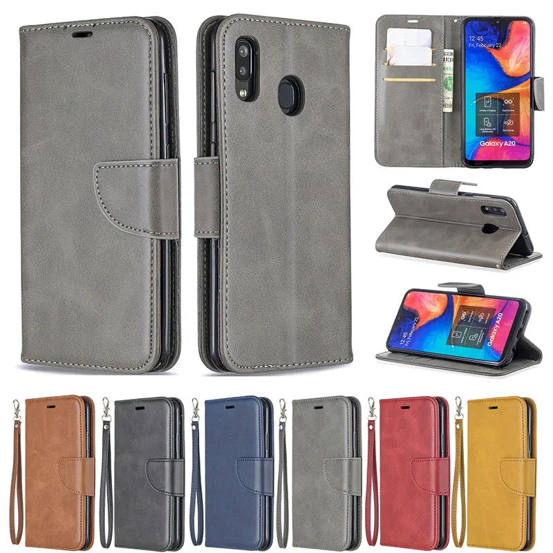 Для Samsung Galaxy A20 SM A205GN/DS A205F/DS чехол для 2019 A205F откидной кожаный