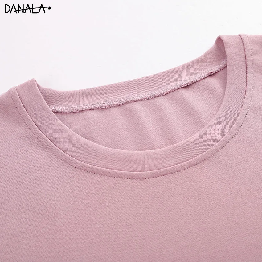 DANALA, хлопковые повседневные женские пижамы, комплекты с шортами, летние, с коротким рукавом, комплекты одежды для сна, женские домашние костюмы, одежда для сна, футболка и штаны