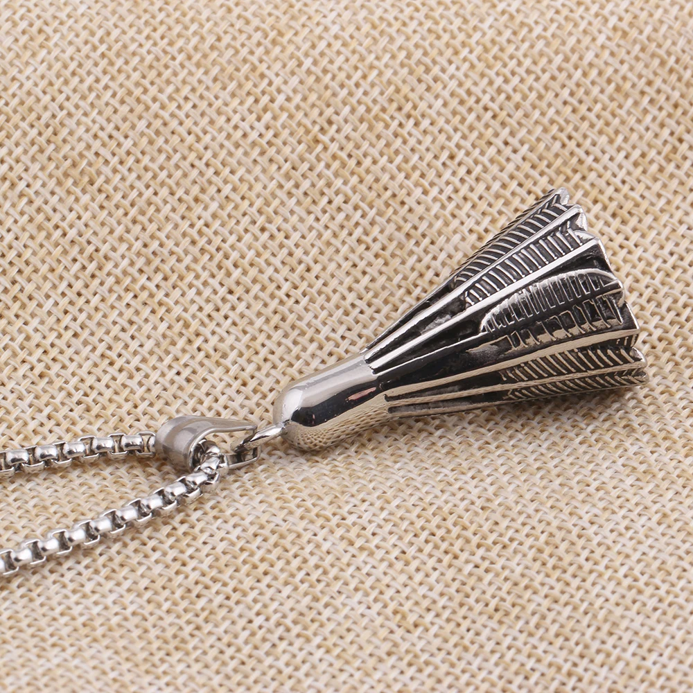 3D ожерелье для бадминтона спортивный кулон серебристого цвета украшения