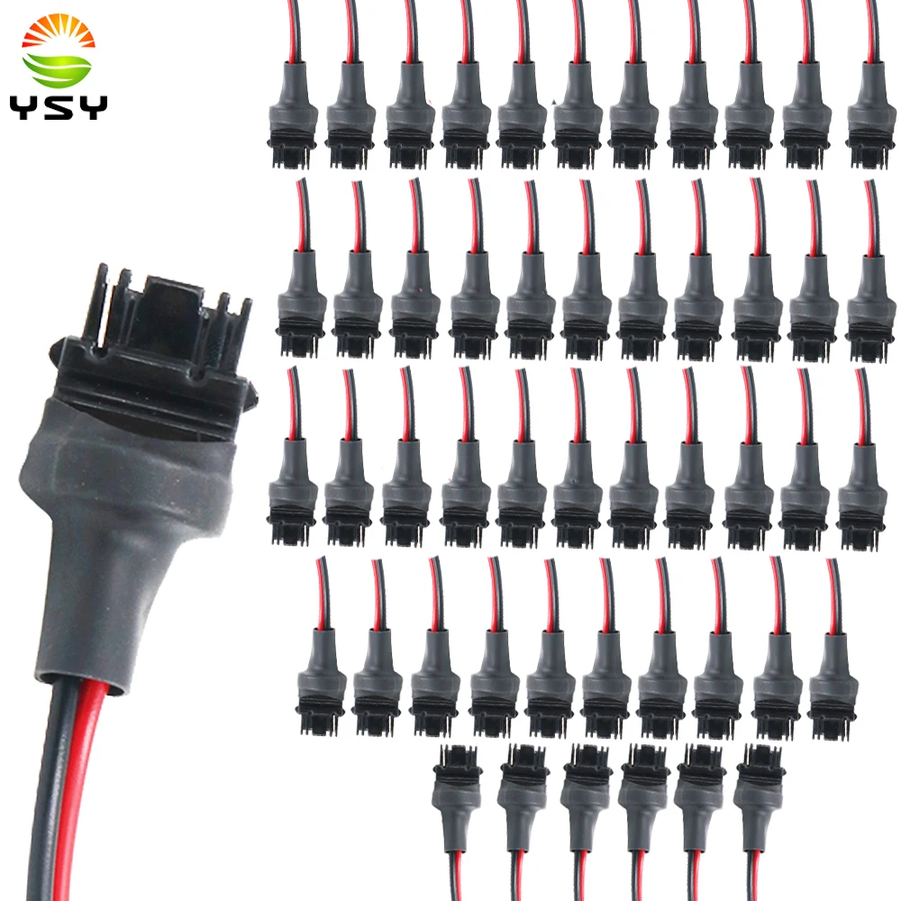 

YSY 50 шт. Новинка Светодиодная лампа Светодиодный 25 3157 3156 адаптер для автомобиля Штекерный разъем Базовый адаптер для светильник льной лампы переходник разъем P27W