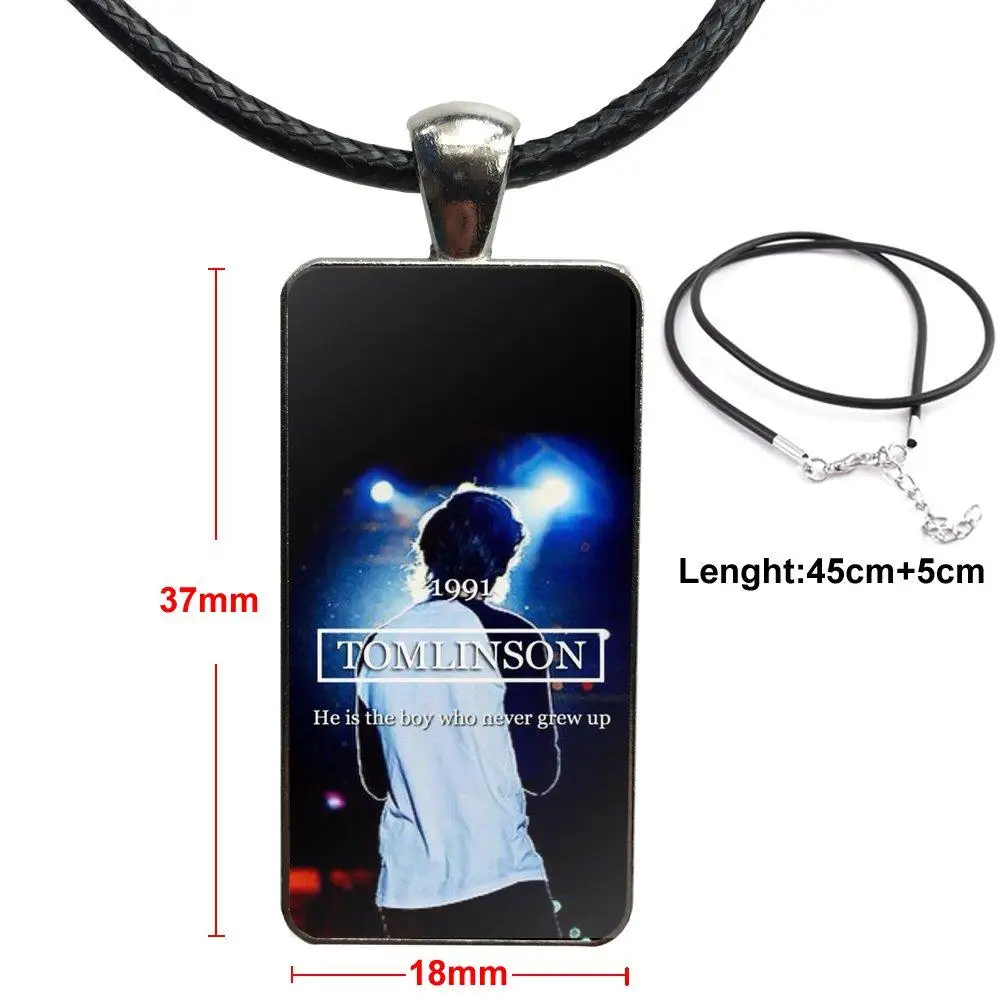 Louis Tomlinson One Direction For Women High Quality Girls Necklace Fashion Long Chain With Rectangle Jewelry | Украшения и