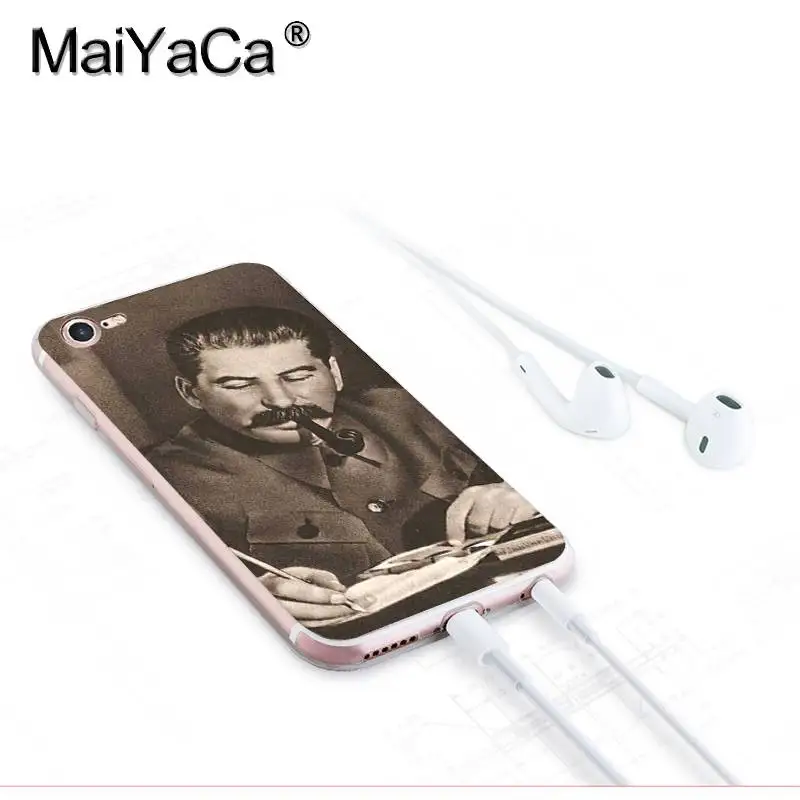 Чехол MaiYaCa для iphone 7 6 X чехол русского коммандера Сталина iPhone 8 6S Plus 5 5S SE 5C XS XR |