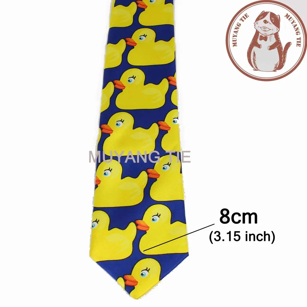 Желтая резиновая утка галстук мужской Модный повседневный необычный Ducky Профессиональный галстук четыре размера Галстуки - Цвет: 1