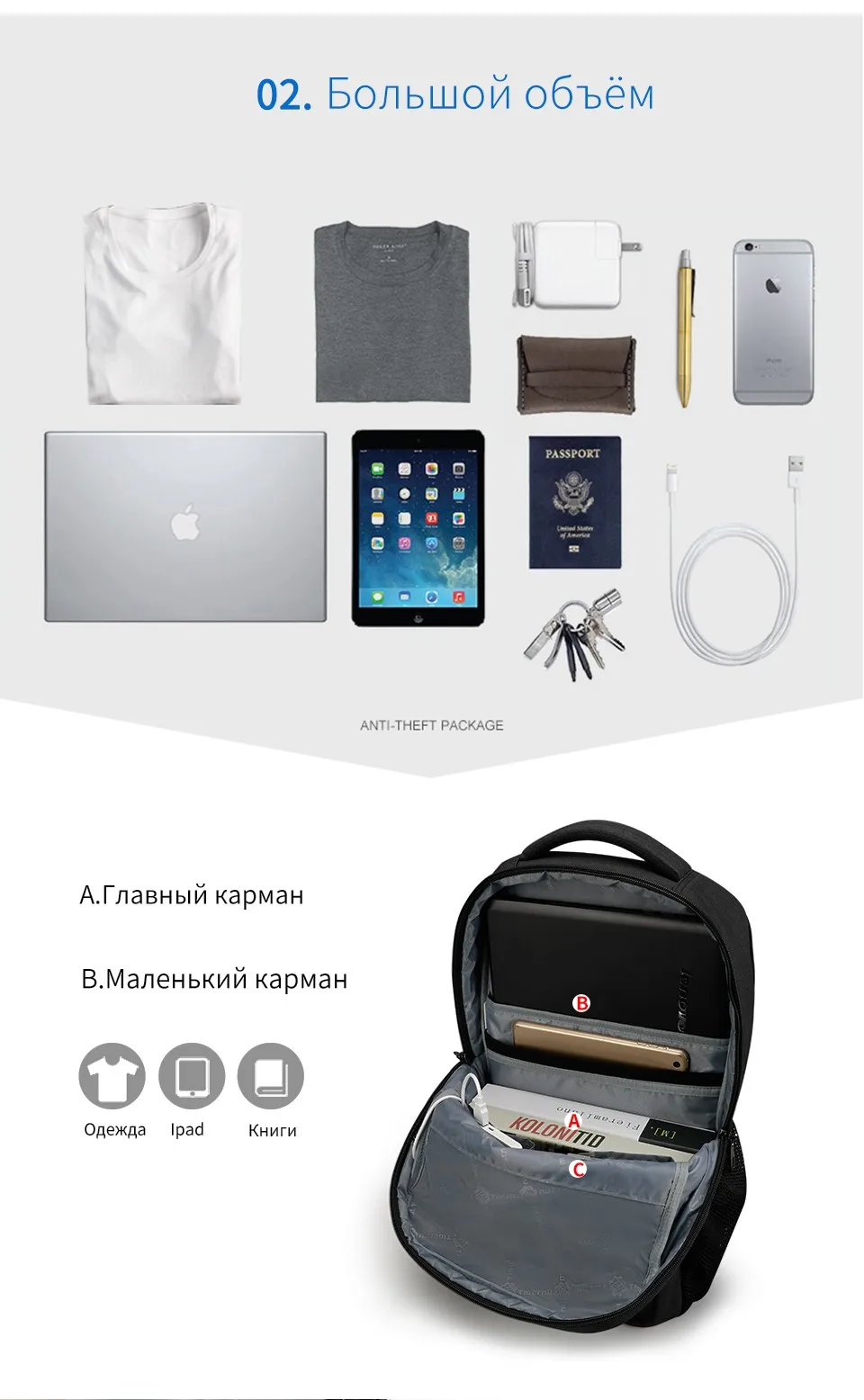 Tigernu usb зарядка 15," Ноутбук Anti theft рюкзак мужчины Anti theft школьный рюкзак сумка Мужской Женский Повседневный Женский Mochilas