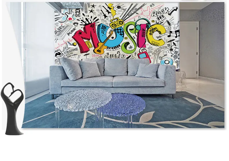 

Mural Large scale murals three-dimensional Punk character bar children sofa backdrop 3D wallpaper 3D wallpaper