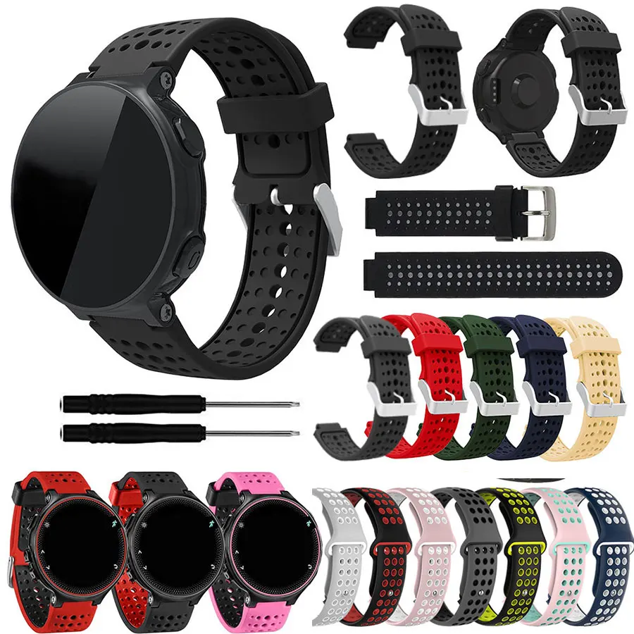 Силиконовый резиновый ремешок для часов Garmin Forerunner 220 230 235 620 630 735XT сменный ремешок для часов браслет+ инструмент