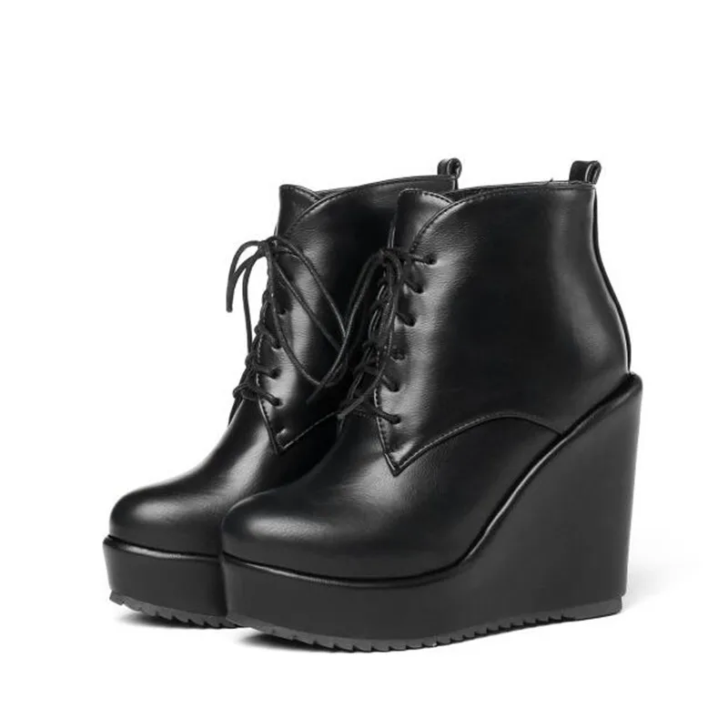 winter New pattern Cashmere Keep boots Slope heel Thick bottom Frenulum High-heeled Round head Waterproof Women Boots