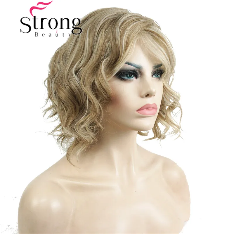 StrongBeauty короткий черный/коричневый Омбре Боб, боковая часть, без челки полный синтетический парик выбор цвета