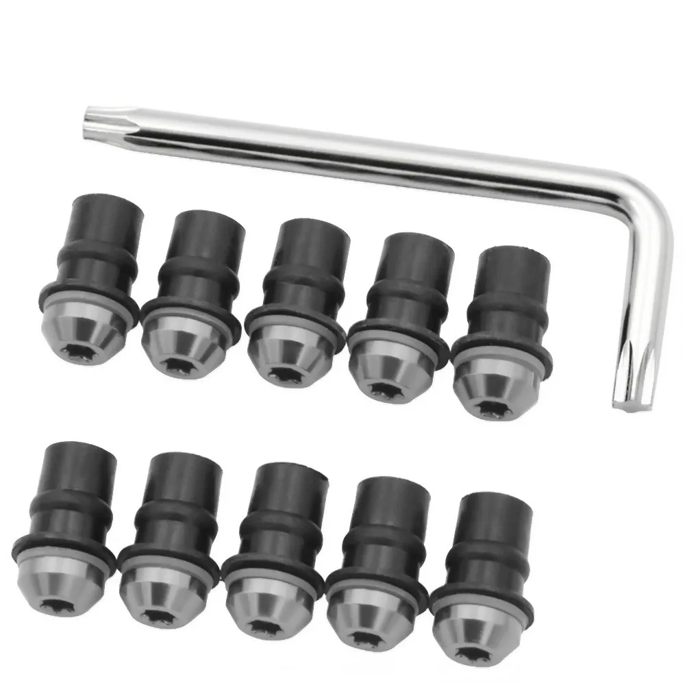 Gray Screw Nut Универсальный 5 мм M5 ЧПУ лобовое стекло винтов для лобового стекла ручек болтов гаек винтов для Kawasaki Z 650 750 Z 800 900 Z 1000 ZX6R ZX636 ниндзя 650R/ER6F - Цвет: Gray Screw Nut
