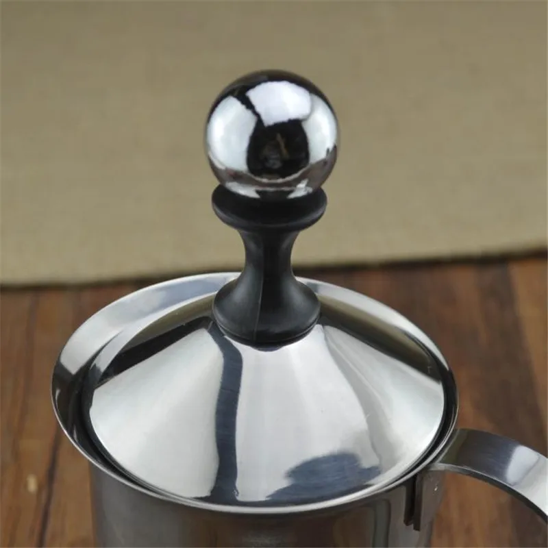 LSTACHi 400 мл doble malla de acero inoxible leche Frother Foamer Creamer (400 мл/13 5 унций) plata|Кухонные комбайны| |