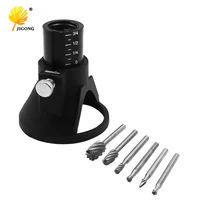 high quality dremel multipro drills special seat dedicated locator horn fixed base 6pcs hss wood milling burrs cutter set