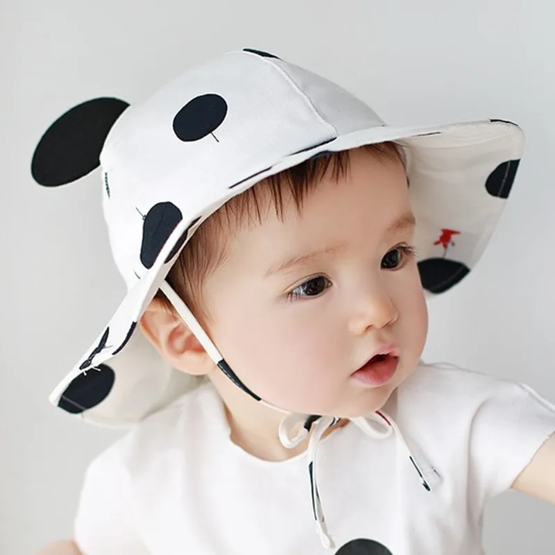 Summer Sun Hat Toddler Kids Infant Cotton Cap Autumn Cute Baby Girls Boys Beach fit 0 to 2 years old | Детская одежда и обувь