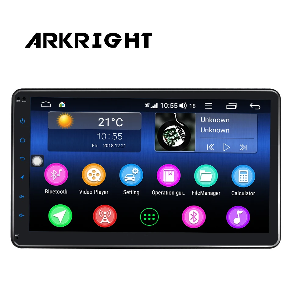 Автомобильный мультимедийный плеер 1DIN Android 10 1 4 + 64 ГБ с поддержкой