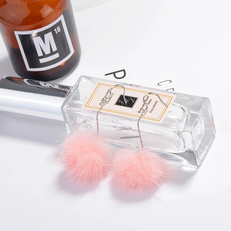 FINDYOU серьги Модные ювелирные изделия прекрасный норковый шарик для волос