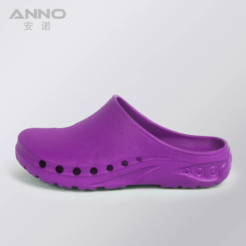 Purple(ZiSe) Анно EVA хирургические тапочки; мягкая обувь; Больница медицинская обувь светильник; сезон лето; обувь для медсестры; салон Устойчив рабочие Сабо доктор раковина засорить - Цвет: Purple(ZiSe)