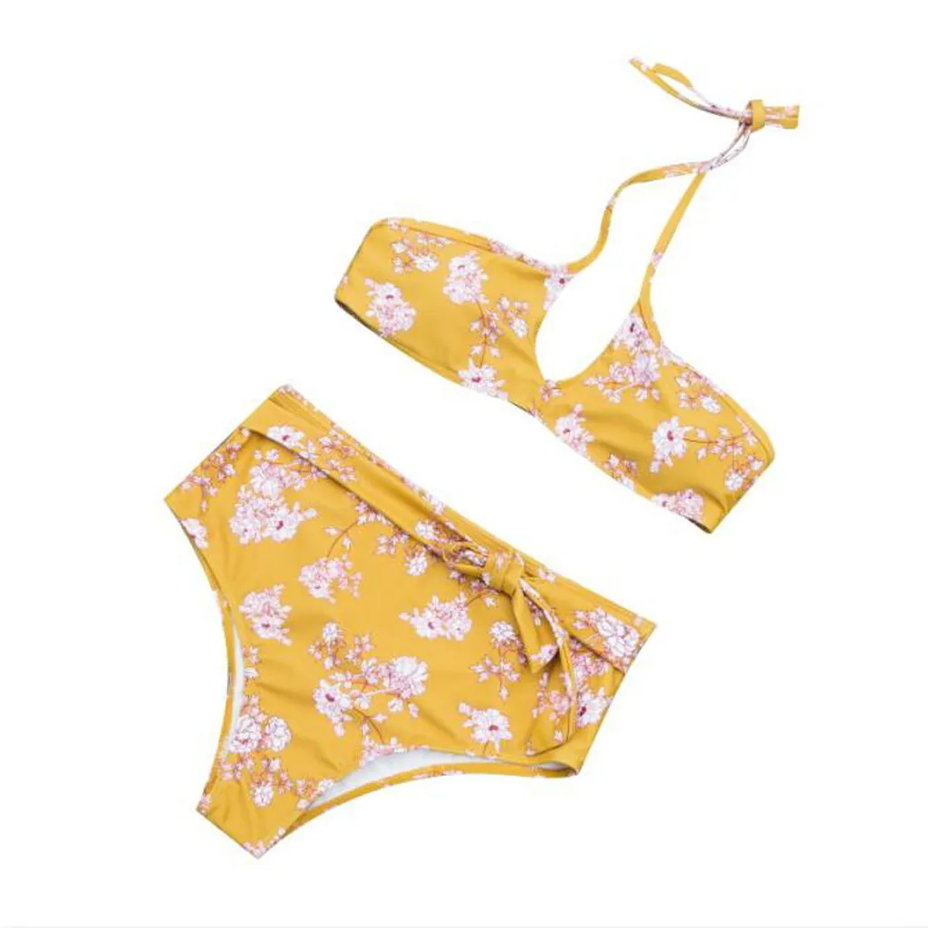 Женский купальный костюм сексуальный купальник бикини женский с принтом из двух