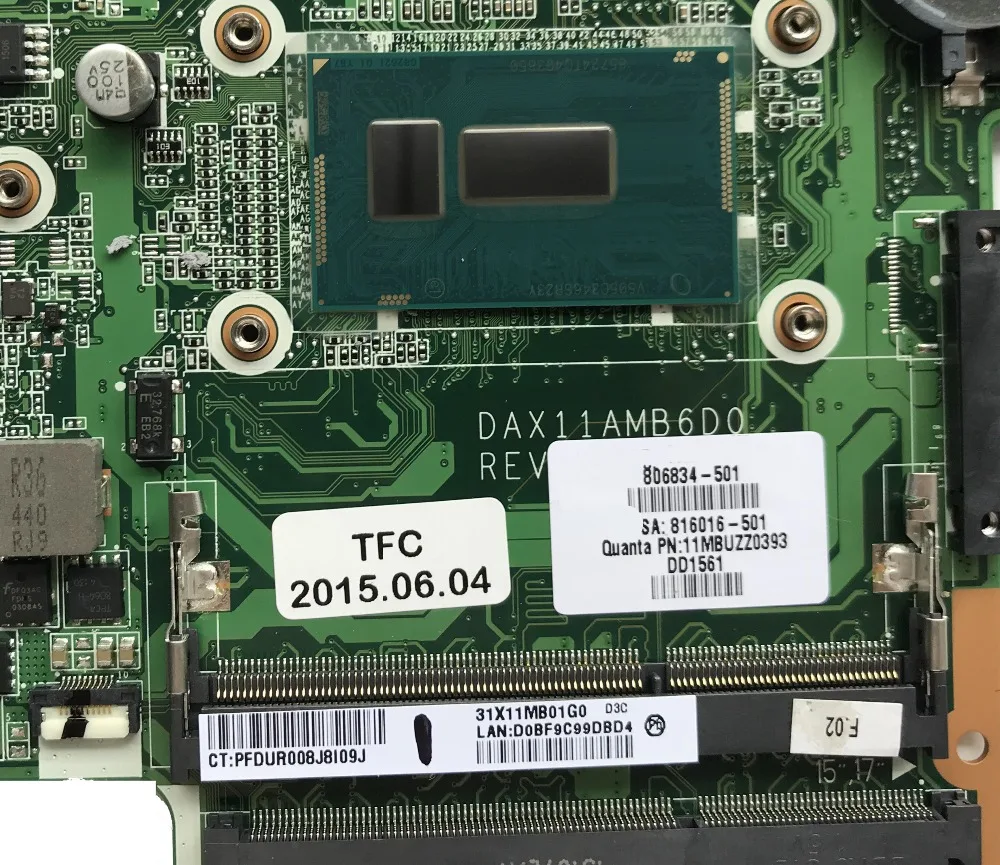 For HP 14-AB Laptop Motherboard With SR23Y I5-5200U R7 M360/2GB GPU 806834-501 DAX11AMB6D0 100% Tested Fast Ship | Компьютеры и офис