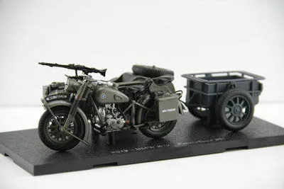 Зеленый 1/24 классический R75 Второй мировой войны немецкий 750 скорпион мотоцикл игрушечные модели машин автомобиль сплав коллекция автомобиля игрушки - Цвет: Зеленый