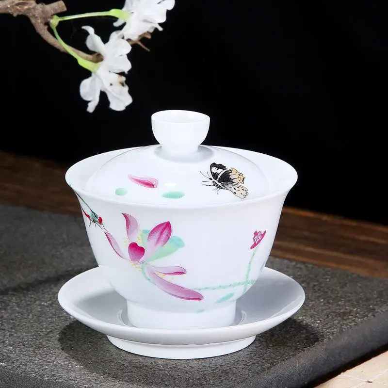 Китайские чайные наборы Gaiwan чайный сервиз китайской традиции Gai Wan фарфоровый