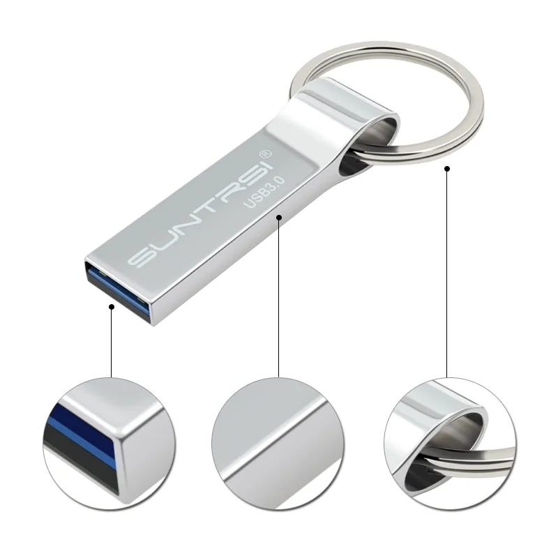 Suntrsi водонепроницаемый USB 3.0 Flash Drive 8 г 16 г накопитель 32 г 64 г памяти usb stick флешки кольцо для ключей карту флэш-памяти с интерфейсом USB