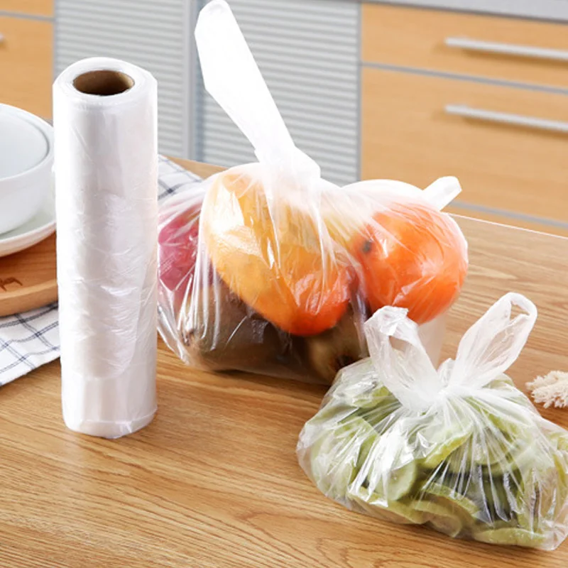 Прозрачные пластиковые пакеты для сохранения свежести с ручкой продуктов 3