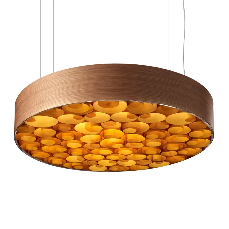 JAXLONG современные цветные Деревянные Художественные Светодиодные подвесные