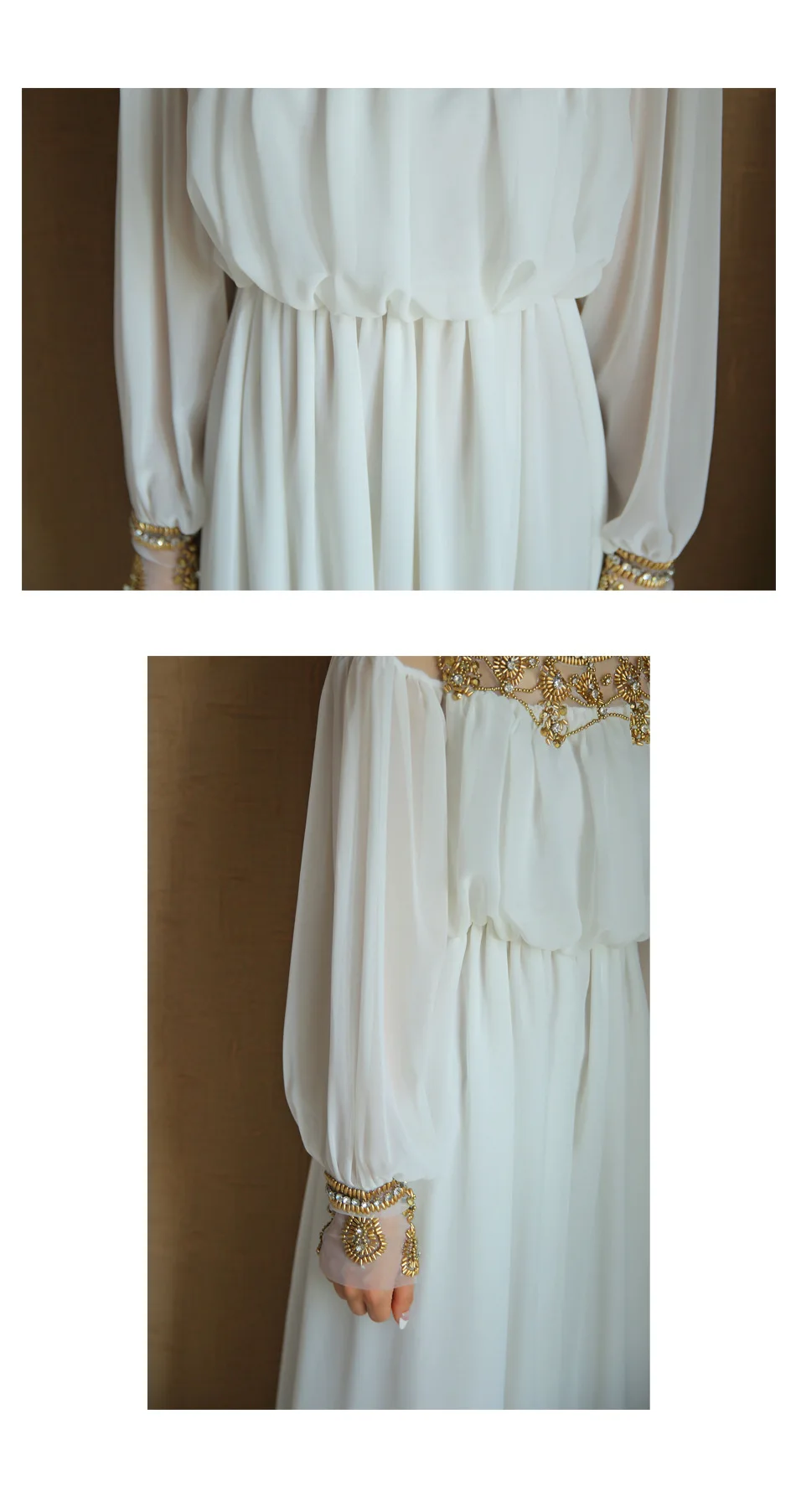Мусульманские платья с длинными рукавами vestido longos белые шифоновые мусульманские Вечерние платья