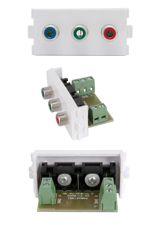 Аксессуары для домашнего кинотеатра компонентное видео + аудио RGB 3 RCA AV настенная