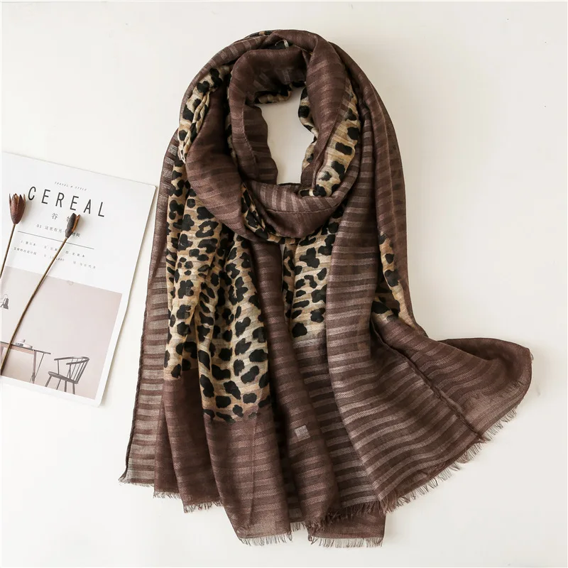 2019 женские модные сексуальные леопардовые в горошек бахрома Вискоза Шаль Шарф