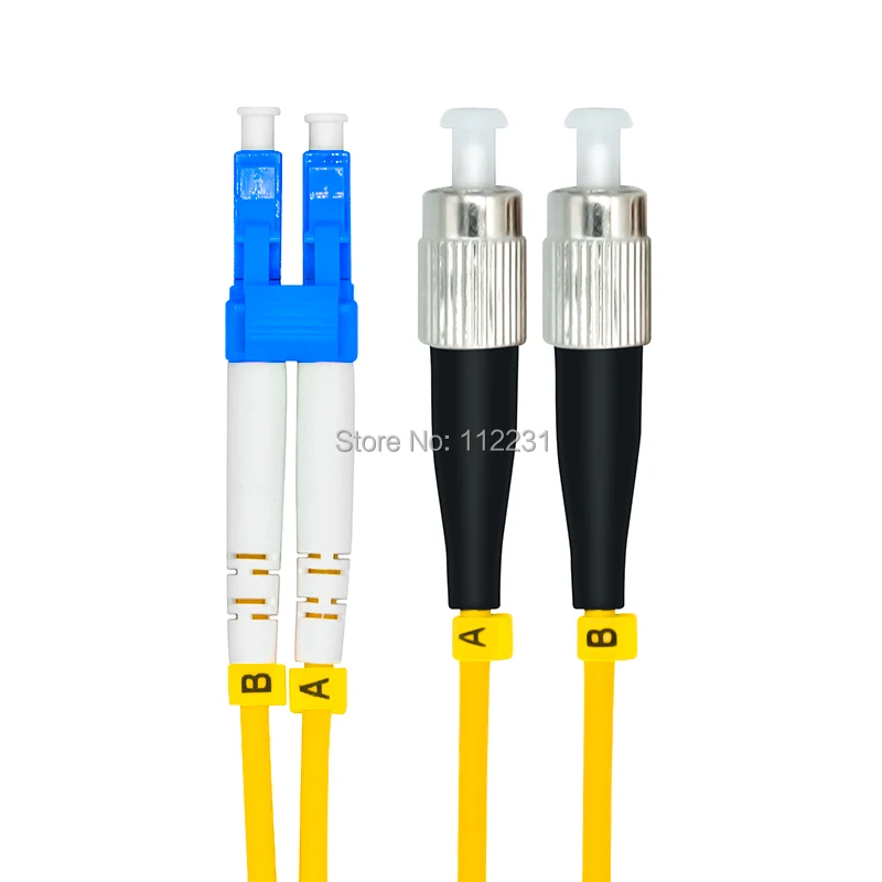 

50Meters LC to FC Singlemode Duplex Optical Fiber Patch Cord Cable,LC/PC-FC/PC,3.0mm,9/125,LC-FC 50M