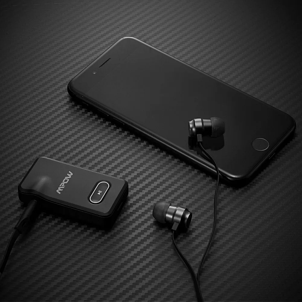 Mpow Bluetooth 4,1 приемник портативный беспроводной 3,5 мм аудио адаптер 5-мин Быстрая зарядка громкой связи Bluetooth автомобильный комплект