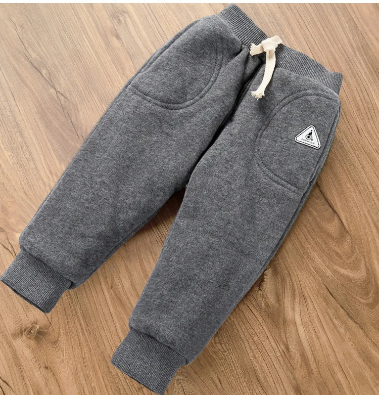 2018 зимние мальчики плюс бархатные толстые эластичные штаны детская Повседневное