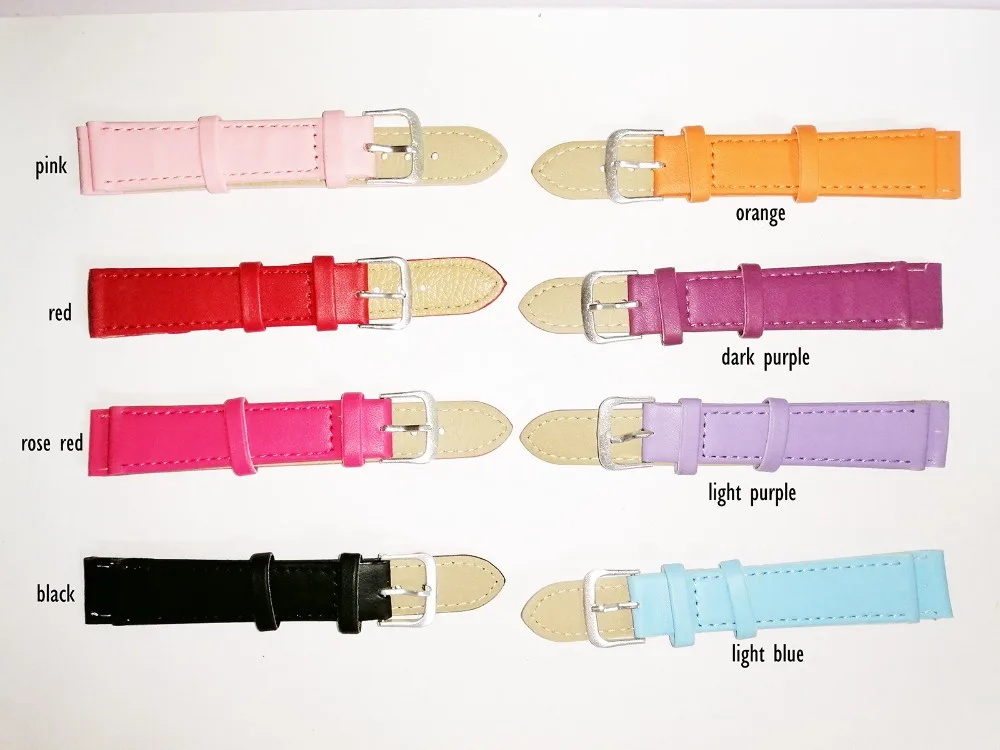 Ремешок для часов из искусственной кожи многоцветный Браслет наручных с плоской