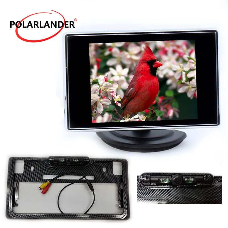 Rear view camera monitor 3.5 inch TFT LCD Auto TV Car Monitor Assist Backup Reverse Japanese lisence platee led |
