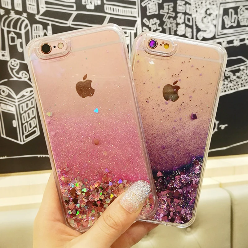Xinksd Блестящий Жидкий чехол со стразами Quiksand для iPhone X роскошный 5 5S SE 6 s из ТПУ 7 8 Plus