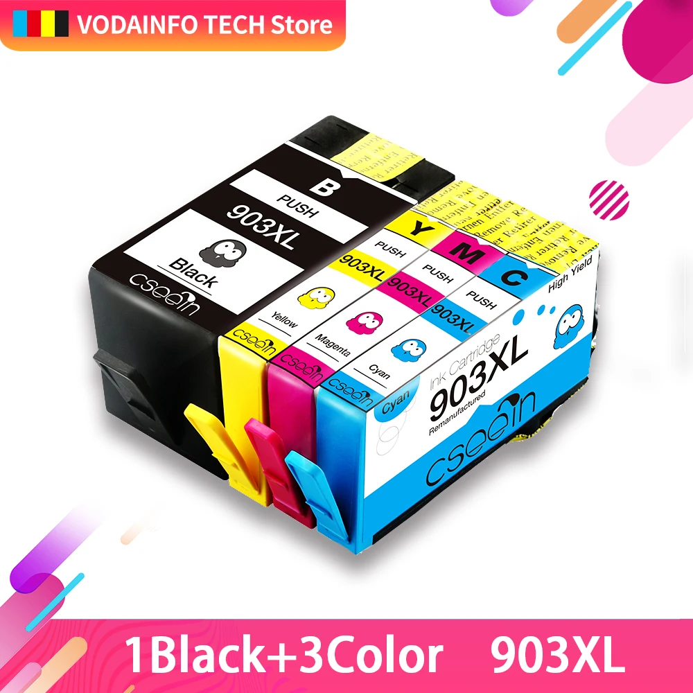 QSYRAINBOW 903 чернильный картридж совместимый для HP903 XL hp 907xl OfficeJet 6950 6960 6963 6964 6965 6966 6968