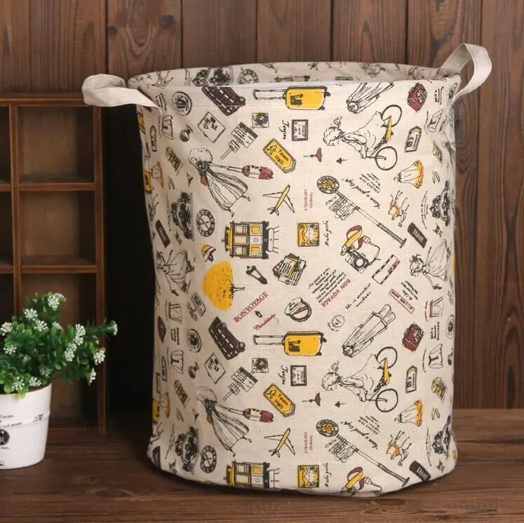 

Корзина для игрушек из хлопка и льна, складная корзина для хранения, контейнер для хранения, 35*45 см