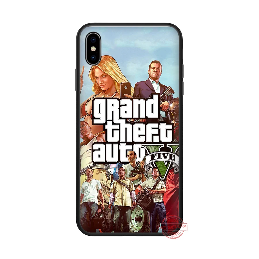 10 WEBBEDEPP Grand Theft Auto GTA V Мягкий силиконовый чехол для iPhone 8 7 6S 6 Plus 11 Pro XS Max XR X 5 5S SE - Цвет: 10
