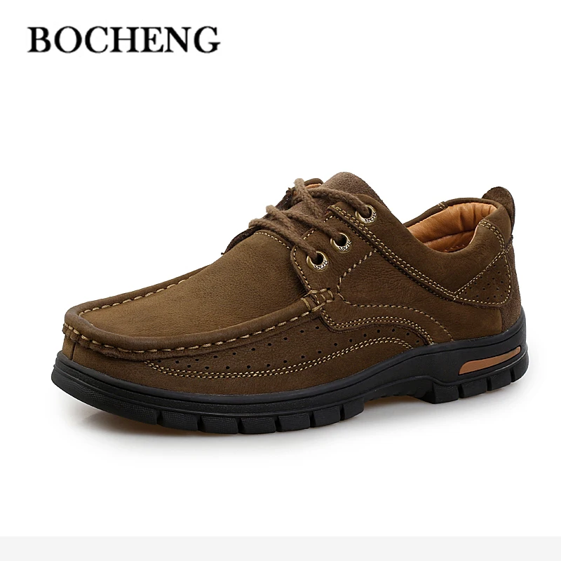 Натуральная кожа Мужчины Обувь 2017 Новые Ботинки Высокого качества Корова