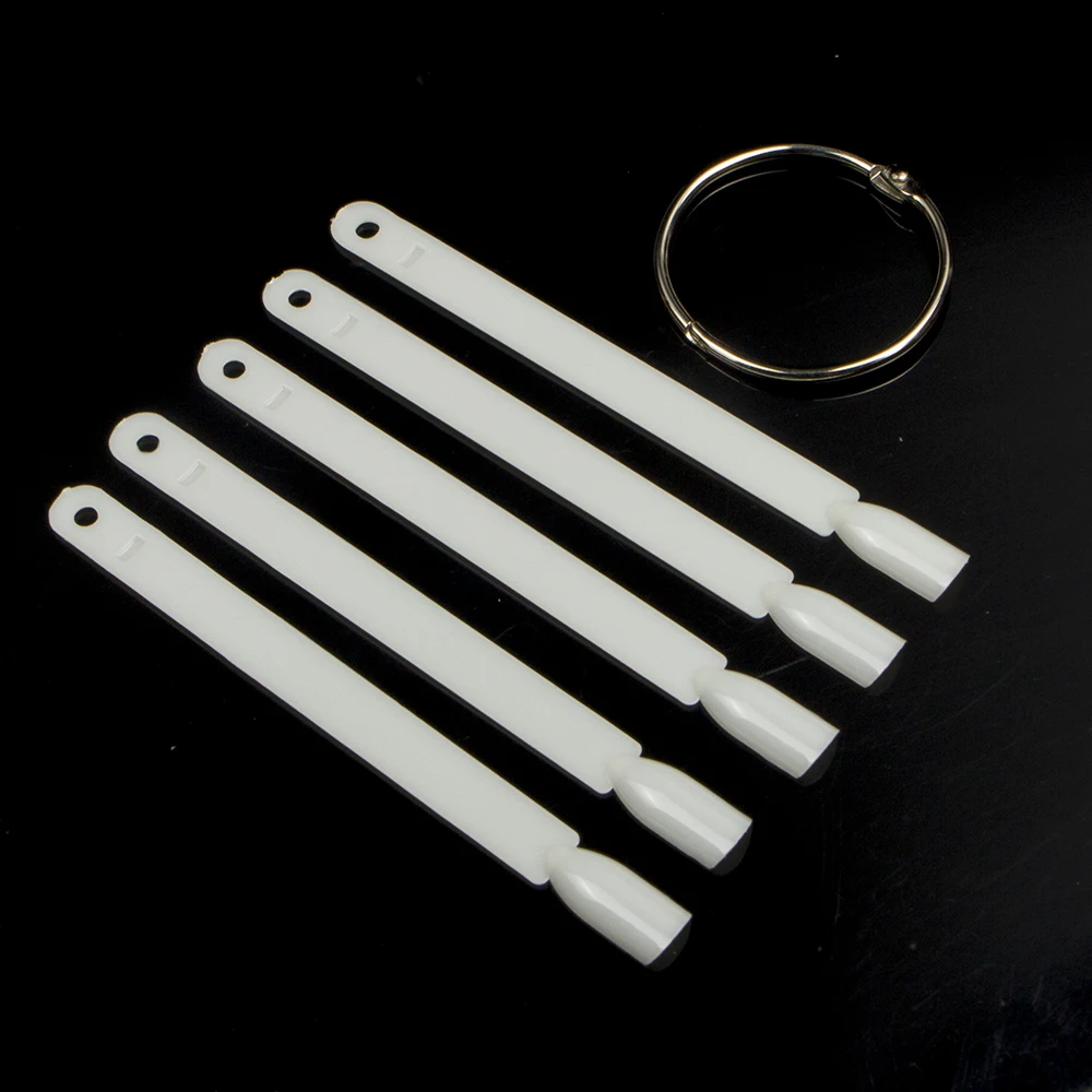 50 штук прозрачных ложных ногтей в естественном французском стиле акриловый УФ-гель в виде веера искусственные ногтевые накладки для наращивания с черным гель-лаком.