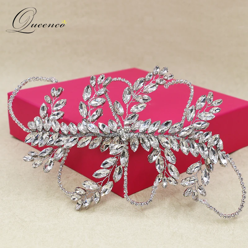 Vintage Handmade clear crystal crown bridal hair accessories Bridal headpiece women headband tiara wedding jewelry | Украшения и