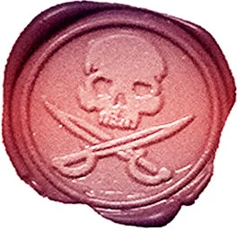 Винтажный череп крест меч Карибского моря пиратский рисунок письмо Свадебное