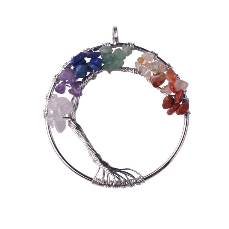 Натуральный Камень Полые подвеска в виде виноградной лозы 7 Чакра Йога Мудрость