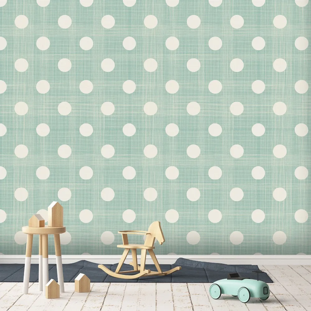 

[Self-Adhesive] 3D Cute Blue White Dots 71 Wall Paper mural Wall Print Decal Wall Murals
