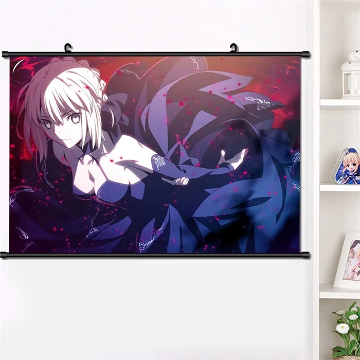 T Японская игра-аниме Fate/stay night Saber Alter FGO настенный Свиток Плакат манга настенные подвесные плакаты украшение дома 40*60 см - Цвет: T