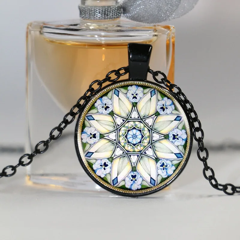 Индийская мода ожерелье в виде цветка мандалы художественное изображение