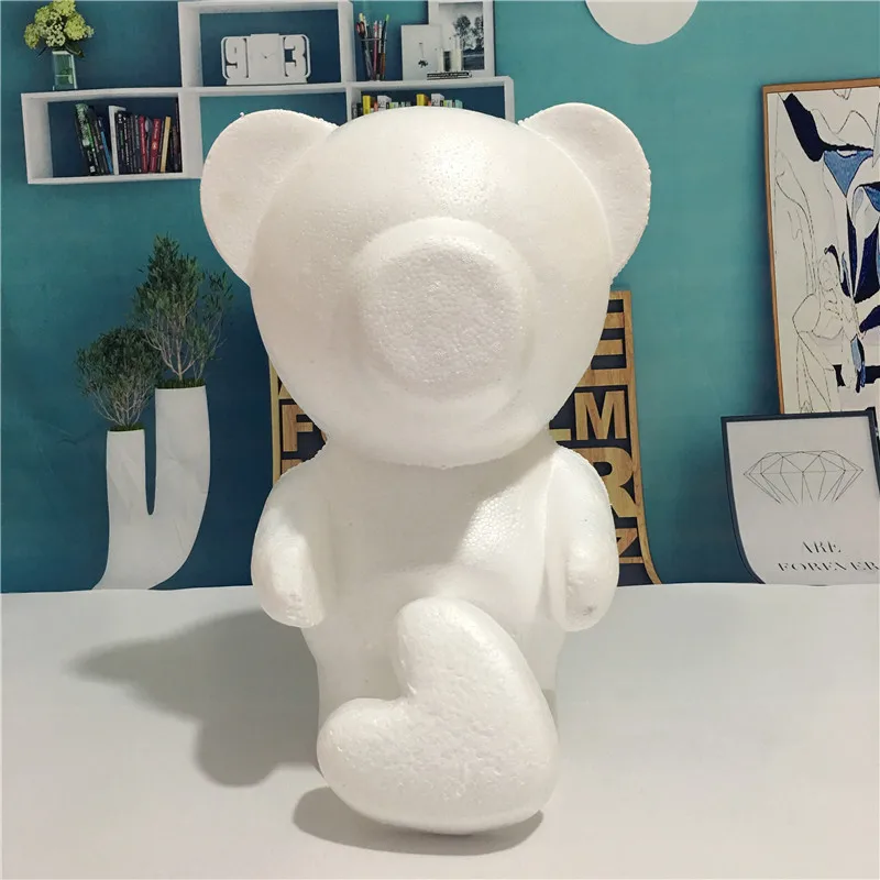 DIY пенопластовые материалы пена медведь белый ремесло моделирование