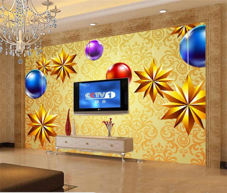 Пользовательские размеры 3d фото обои Гостиная росписи семь рождественских